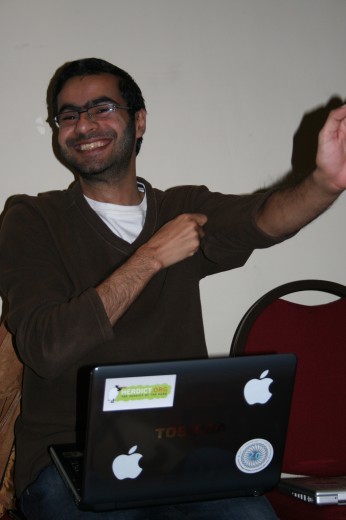 Ali at the Arabloggers workshop in Beirut, December 2009